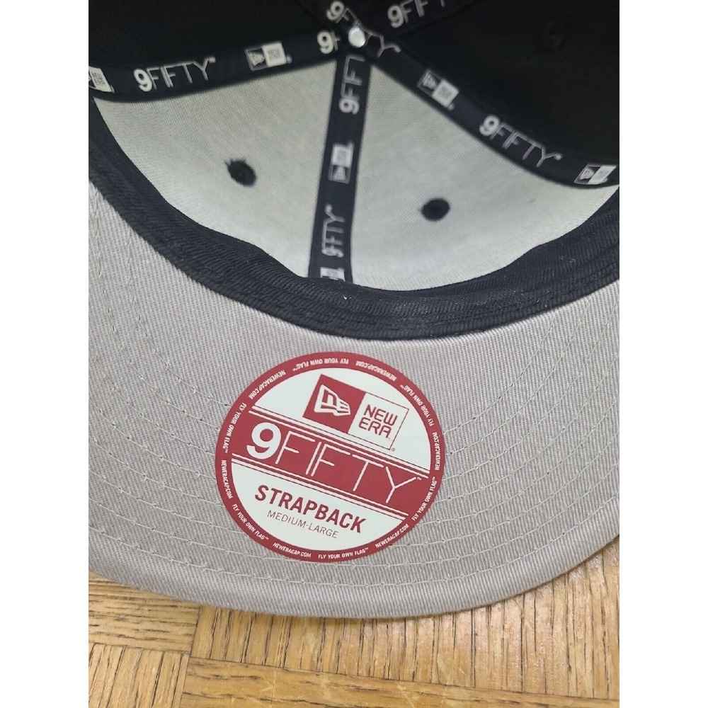 New Era‎ Retro Vancouver Grizzlies Leather Front Strapback Hat Sz M/L - Used - Picture 8 of 10